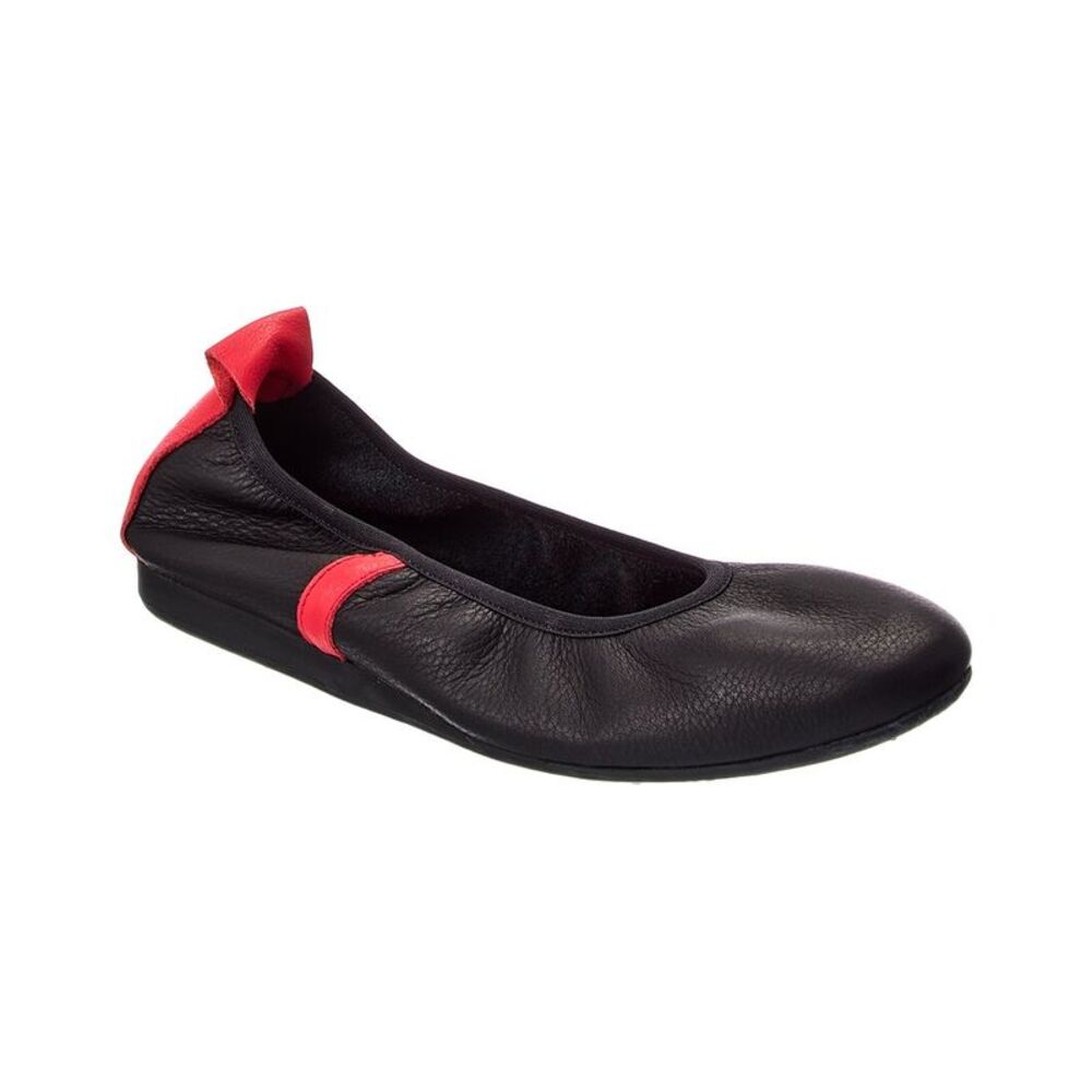 Arche Lamour Leather Flat, Black